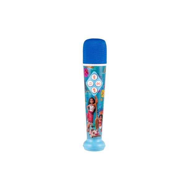 Micrófono de karaoke eKids Moana 2 Bluetooth con música y luz