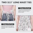thumbnail image 6 of Light Grey Leaf Like Pattern Apron-Garden Aprons for Women with Pockets-Cotton Linen Waterproof Kitchen Cooking Gardening Aprons Adjustable for Kitchen,Cooking,BBQ and Salon 33x27 Inch, 6 of 7