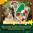 thumbnail image 2 of All For Paws Happy Holiday Christmas Cat Toy Gift Set? Includes Anxiety Relief Lick Mat, Cat Food Dispenser, Plush Kicker Toy & Cat Wand, 2 of 8