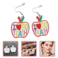 thumbnail image 3 of KAKOWELY 1 par de pendientes colgantes de acrílico para maestra, joyería para las orejas de maestra para mujer, 3 of 4