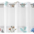 thumbnail image 1 of Americanflat Rideau de Douche Sans Crochets 72x75 - Rideau de Douche Floral Résistant à l'Eau avec Panneau Transparent, Doublure à Encliqueter et Oeillets - 100 % Polyester - Rideaux de Salle de Bain Botaniques - Rose, Bleu et Blanc, 1 of 5