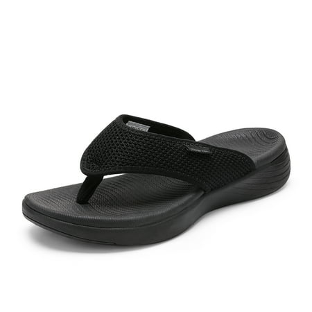 

Dream Pairs Women s Arch Support Soft Cushion Flip Flops Thong Sandals Slippers BREEZE-2 BLACK Size 11