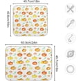 thumbnail image 3 of SKYSONIC Thanksgiving Dish Drying Mat for Kitchen Counter, Autumn Pumpkin Maple Leaves Ultra Absorbent Reversible Microfiber Dishes Drying Rack Pad Heat-resistant Mats 16x18in, 3 of 7