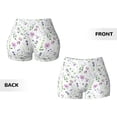 thumbnail image 5 of Fotbe Watercolor Wildflower Seamless Shorts, Womens Workout Shorts High Waist Stretch Booty Short for Gym/Yoga/Running/Biking-X-Large, 5 of 9