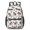 Bulldog and Dog Paw Print White Pattern, variant on Boston Terrier and Sun Gray Pattern 17" Waterproof Oxford School Backpacks for Teens, S-Shape Padded Straps, for School, Travel, Hiking, Camping