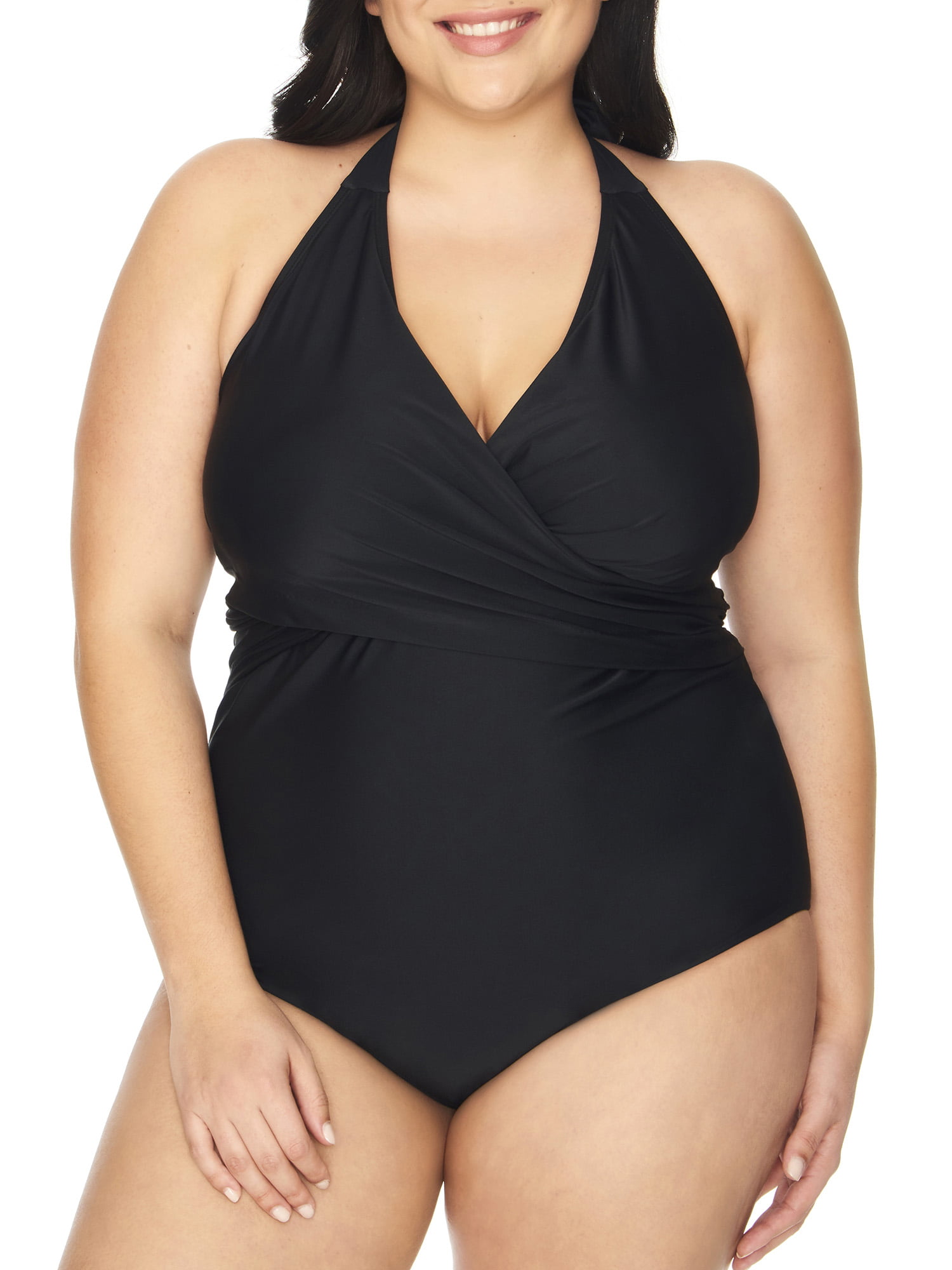 Women's Plus Size Black Wrap Piece - Walmart.com