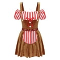 thumbnail image 4 of TSSOE Women's Christmas Dress Xmas Party Seuqins Candy Cane Striped Velvet Dress Oktoberfest Brown Fancy Outfit Brown S, 4 of 7