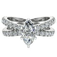 thumbnail image 6 of GIA Certified Marquise Cut Diamond Engagement Ring for Women X Cross Split Shank 1.75 CT TW 18K White Gold (F-G,SI1), 6 of 8