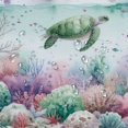 thumbnail image 5 of Sea turtle coral seaweed  Bathroom Decor Set , multi size Colorful Luxurious Graphic Print Polyester Fabric Fashion Bathroom Decor Sets with Hooks Home Bathtubs Bathroom Curtain Decoration Shower, 5 of 7