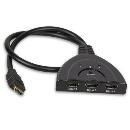 Hdtv Cable Boxes 3 Port HDMI Intelligent Auto Switch Switcher - Support Full HD 3D 1080p PS4 PS3 Xbox 360/One HDTV DVD Blu-Ray Cable Box ()