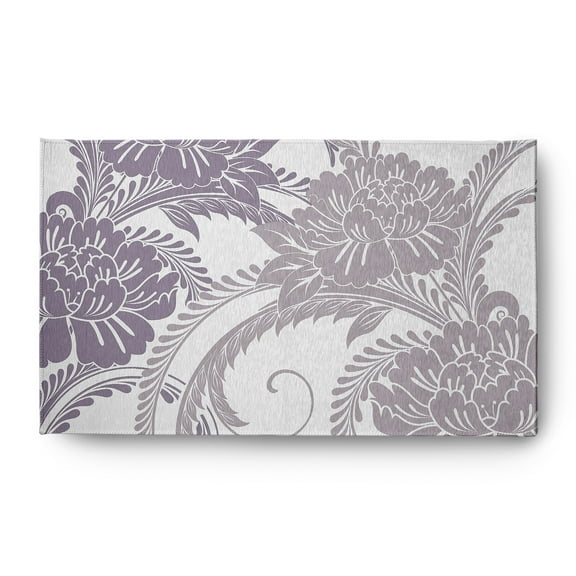 3' x 5' Simply Daisy Flower Flourish French Country Chenille Area Rug, Purple