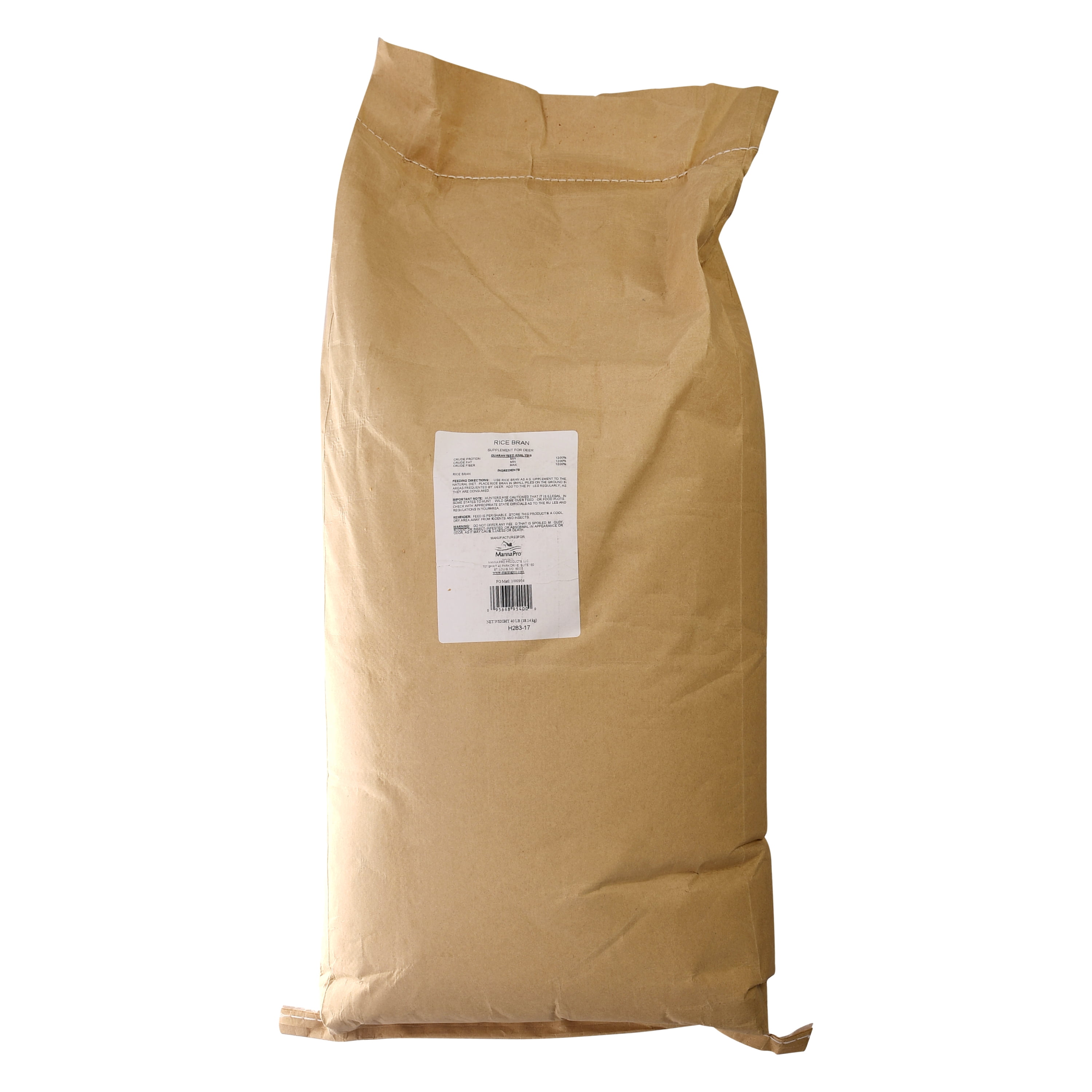 Manna Pro Raw Rice Bran Deer Supplement, 40 Lb.