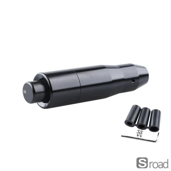 Universal Automatic Gear Shift Knob With Push Button, Aluminum Alloy Modified Gear Lever Knob With Adapters For Most Cars (Silver/Black),Black,One Size