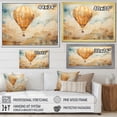 thumbnail image 4 of Designart "Minimalist Balloon Expeditions I" Hot Air Balloon Floater Framed Canvas Wall Art, 4 of 5