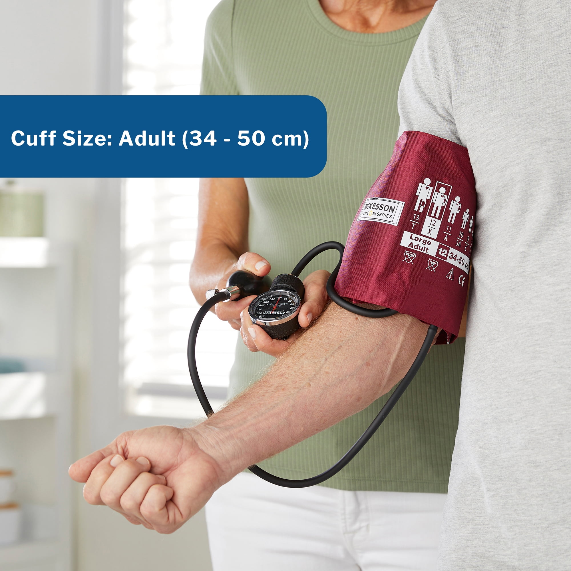 McKesson Lumeon Arm Aneroid Sphygmomanometer Blood Pressure Monitor, Large, 1 Ct