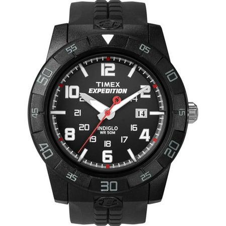 Timex Men's Expedition Rugged Analog Watch, Black Resin Strap