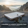thumbnail image 4 of Abbraccia Colchón inflable automático, tamaño doble, con bomba integrada, cama portátil para camping, uso interior y exterior, 4 of 6