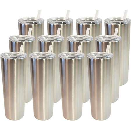 

Silver Stellar 20 oz. Skinny Steel 12 Pack Double Wall Stainless Tumbler