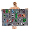 thumbnail image 1 of Alphabet Lore Toalla de playa de secado rápido con diseño temático, regalo para mujeres y niñas, ideal para cumpleaños, fans, amantes de la música, uso en la playa o al aire libre, 78 × 150 cm, 1 of 6