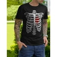 thumbnail image 7 of Tstars Men’s Skeleton Rib Cage Heart X-Ray Halloween Costume T-Shirt – Funny Halloween Party Shirt, 7 of 7