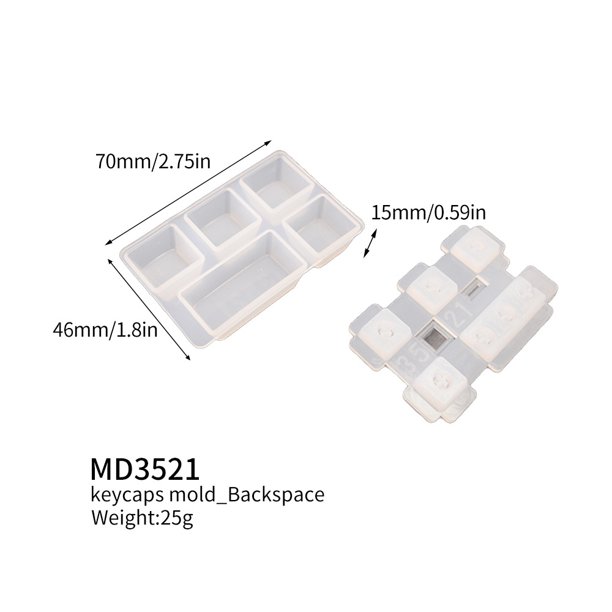 Molde de tapa de botón personalizado molde de silicona para teclado mecánico molde de tapa de botón de pata de gato transparente y lindo