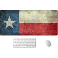 thumbnail image 1 of Large Mouse Pad, Full Desk XXL Extended Gaming Mouse Pad 35.5" X 15.7", Waterproof Desk Mat Stitched Edges, Non-Slip Laptop Computer Keyboard Mousepad for Office and Home, Texas Grunge Flag, 1 of 5