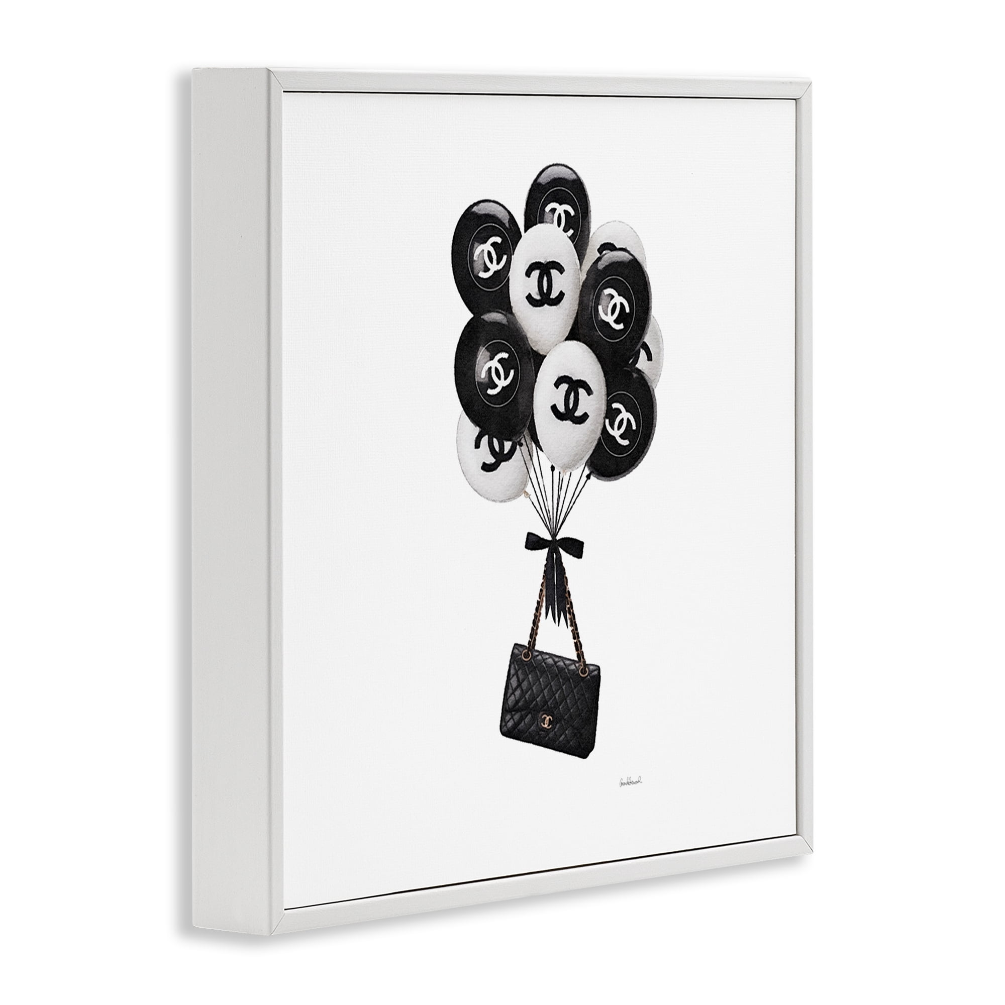 Stupell Industries Chic Balloons & Purse White Framed Giclee Art, design by Amanda Greenwood