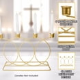 thumbnail image 2 of Metal Taper Candle Holder, 4 in 1 Gold Light Holders for Altar, Living Room, Wedding Decor, 9 inch 23 cm, 2 of 5