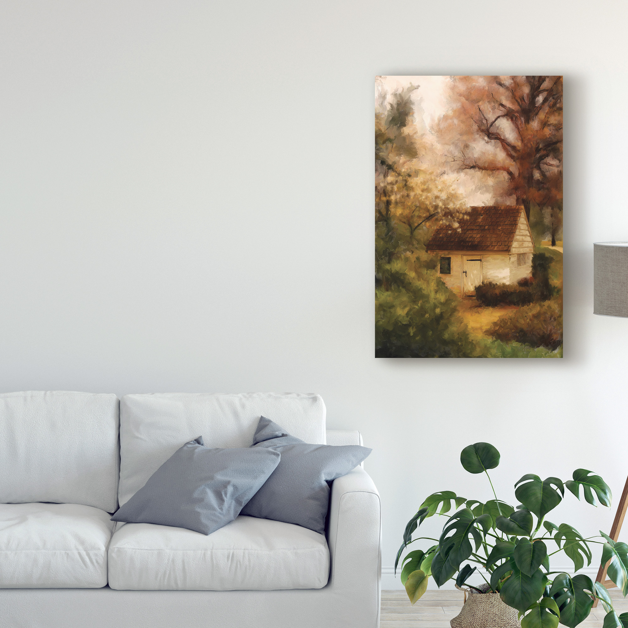 Trademark Fine Art 'Springhouse in the Spring' Canvas Art by Lois Bryan