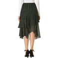 thumbnail image 3 of Allegra K Women's Dots Printed Casual Tiered Elastic Waist A-Line Chiffon Skirts, 3 of 6