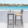 thumbnail image 3 of Outdoor Patio Counter Height Bar Table, 47" Rectangle for Patio, Garden, Yard, Balcony, Poolside (Grey, 47"L), 3 of 7