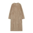 thumbnail image 1 of Qarigey Vístete y mantente abrigado Colección de ropa de dormir cálida de invierno Pijamas para mujeres Camisones Mujer Tallas grandes Pijama caqui L(115CM), 1 of 6