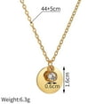 thumbnail image 3 of Ohmyroo Delicate Mirror Titanium Steel Engraved Necklace Personalized Round Pendant Birthday Gift For Family, 3 of 9