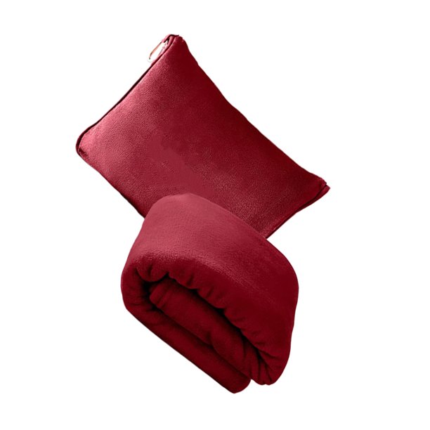 Manta y almohada de franela Wosthever multifuncional en Juegos de muebles de jardín rojo