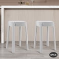 thumbnail image 6 of Portable Plastic Stackable Stools,18" Nesting Stackable Stool White Plastic Stools Backless Bar Stool,Multipurpose Flexible Seating for Classroom,School,Home (White, 5PCS), 6 of 9