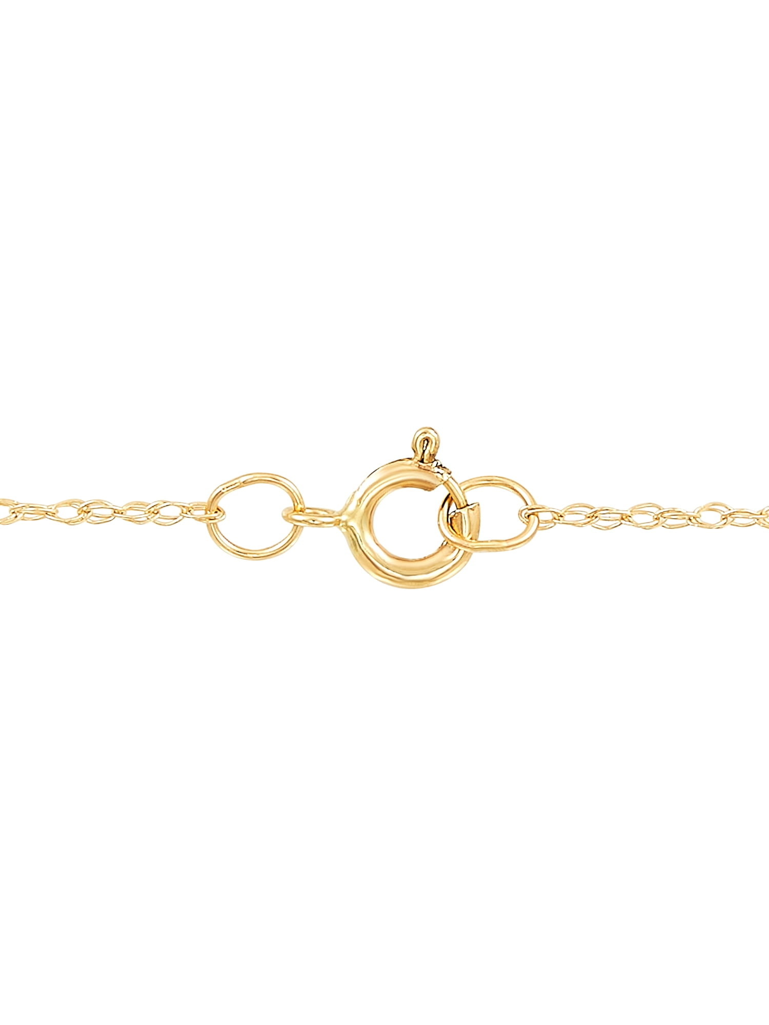 Brilliance Fine Jewelry 10K Yellow Gold with Rhodium Cross Pendant  Necklace,18