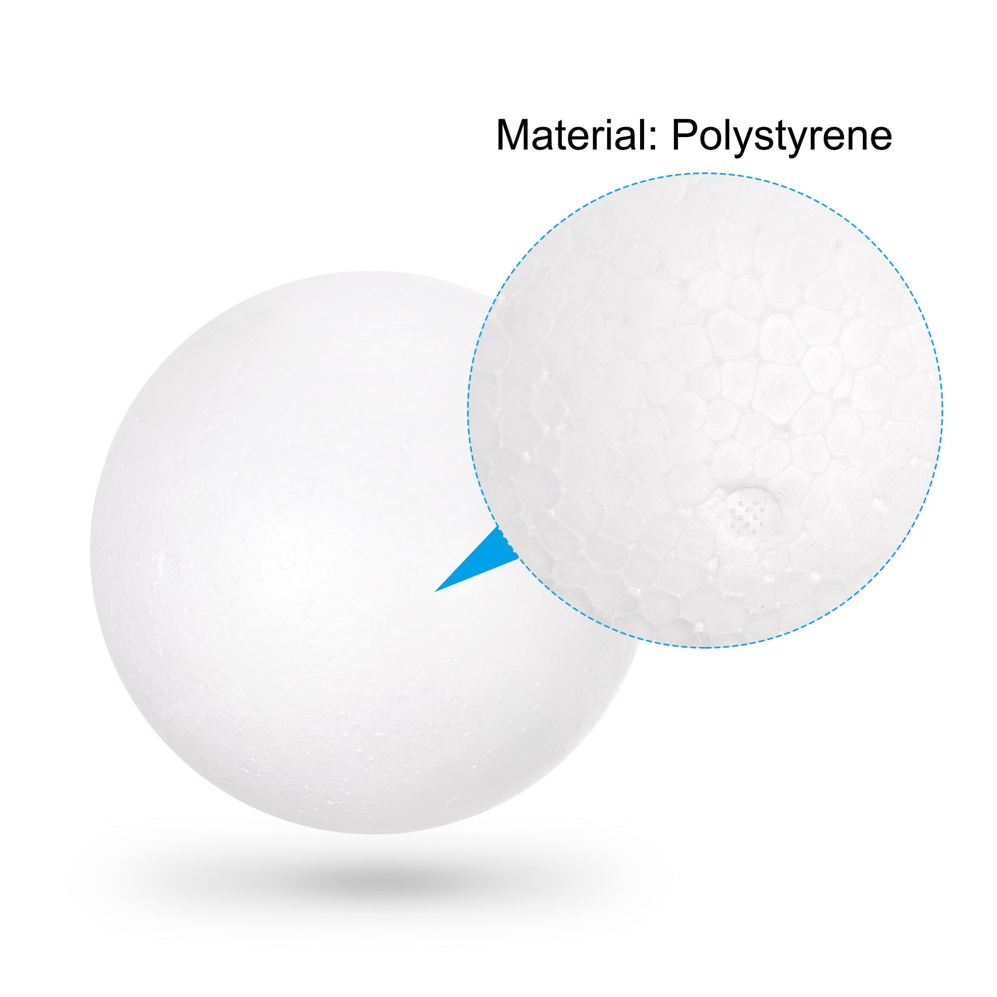 Uxcell 56Pcs 2" White Polystyrene Foam Balls Smooth Round Solid Ball for Crafts, Art, DIY, Household, Party Decorations