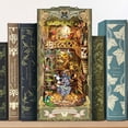 thumbnail image 3 of Book Nook Kit Jioustoy Book Nook con funda antipolvo, LED, color verde, 3 of 6