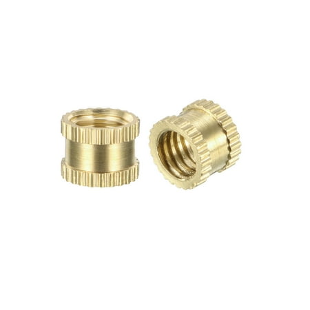 

M6 x 6mm(L) x 8mm(OD) Brass Knurled Threaded Insert Embedment Nuts 200 Pcs