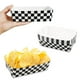 thumbnail image 1 of Bandejas de comida Bacsboo, papel cuadriculado blanco y negro, 50 unidades, 2 libras, 1 of 7
