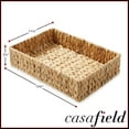 thumbnail image 7 of Casafield Bathroom Storage Baskets - Set of 2, Natural - Water Hyacinth, 15.75" W x 11.25" D x 3.25" H, Woven Toilet Paper, Tissue, Shelving Bins, 7 of 7