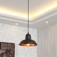 thumbnail image 2 of RADIANCE Goods Industrial-Style 1 Light Rubbed Bronze Ceiling Mini Pendant 10" Wide, 2 of 5