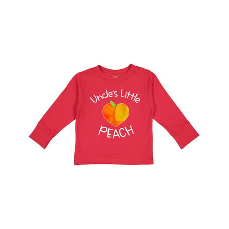 

Inktastic Uncle s Little Peach Cute Peach Heart Gift Toddler Boy or Toddler Girl Long Sleeve T-Shirt