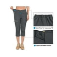 thumbnail image 5 of Mapamyumco Women's Ultra Breathable Lightweight Quick Dry Capri Pants Trekking Golf Grey L, 5 of 7