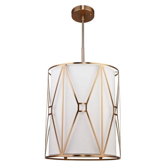 17115CBR Regan Stainless Steel and Glass 3-light Foyer Chandelier