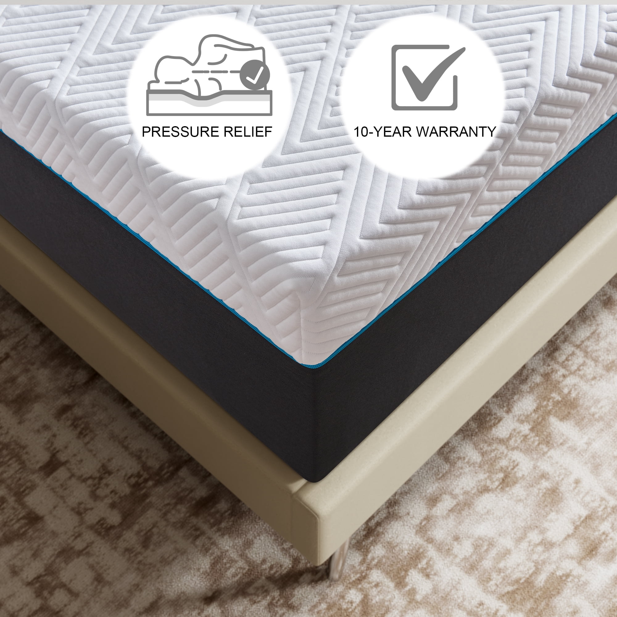 Full Size Mattress, 12" Full Gel Memory Foam Mattress in a Box Breathable Comfortable