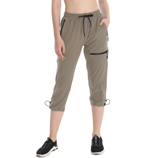 FEDTOSING Women's Cargo Hiking Pants Quick Dry Outdoor Water Resistant UPF 50+ Long Pants Zipper
