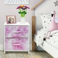thumbnail image 5 of Sorbus 2 Drawer Bedside Nightstand End Table Bedroom Dresser, Pastel Colors Tie-Dye Pink, 5 of 5