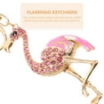 thumbnail image 2 of KAKOWELY Flamingo Keychains Pink Flamingo Design Keychains Rhinestone Key Rings Pendant Fashion Key Holder Craft Hanging Ornaments Gift5.51"X1.77"X0.59", 2 of 5