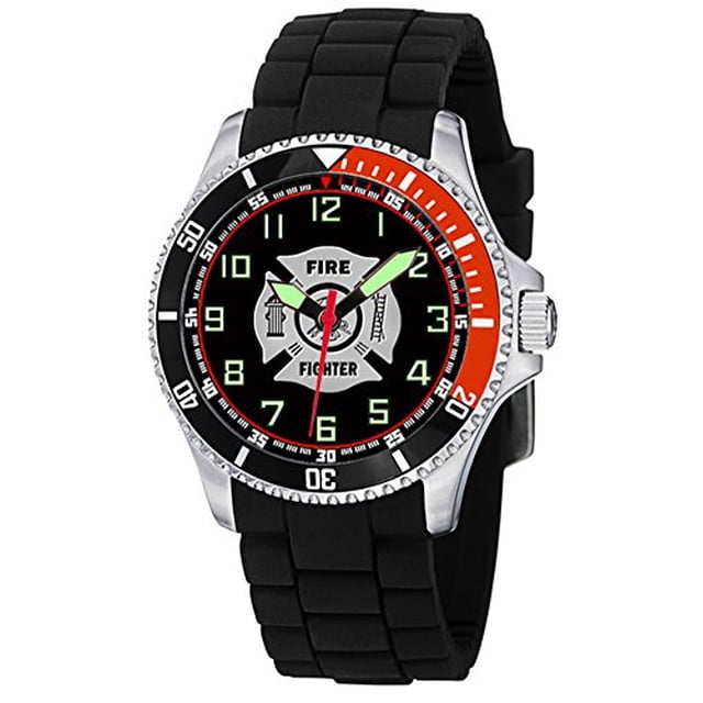 Aqua Force Pompier Boîtier en Acier Inoxydable Montre de Plongée avec 47mm Visage